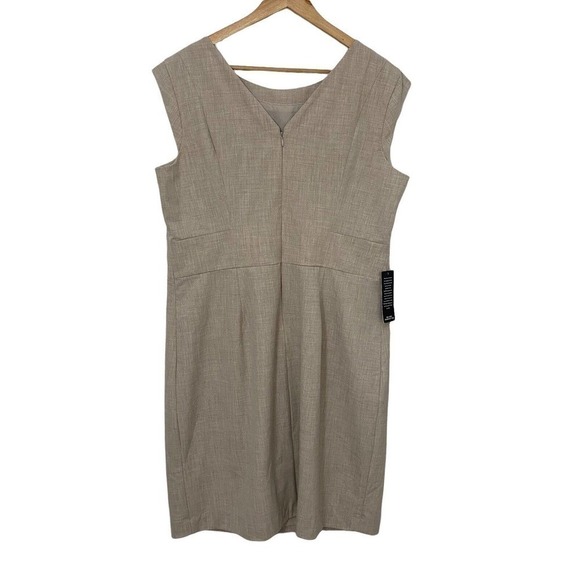 The Limited Collection Beige Midi Sheath Dress NWT $99 Sleeveless Career Wear - Picture 2 of 8